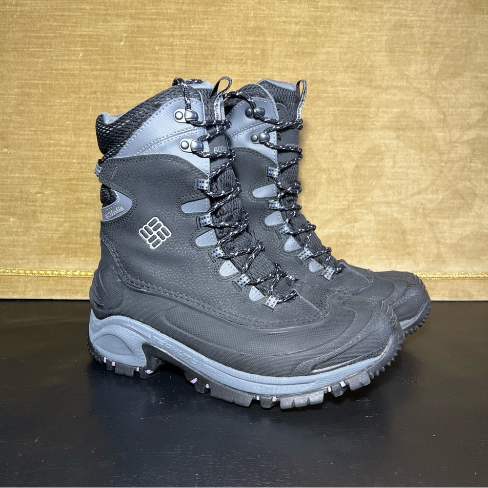 Columbia BL 1573-010 Omni Grip Bugaboot Snow Boots Black Gray Womens 8